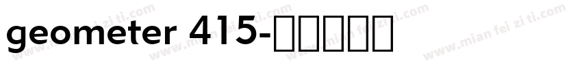 geometer 415字体转换